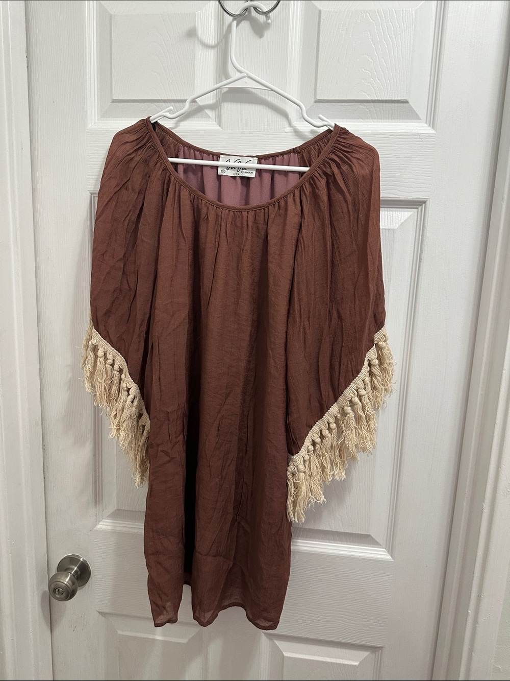 Va Va by Joy Han Dusty Rose Pleated Blouse